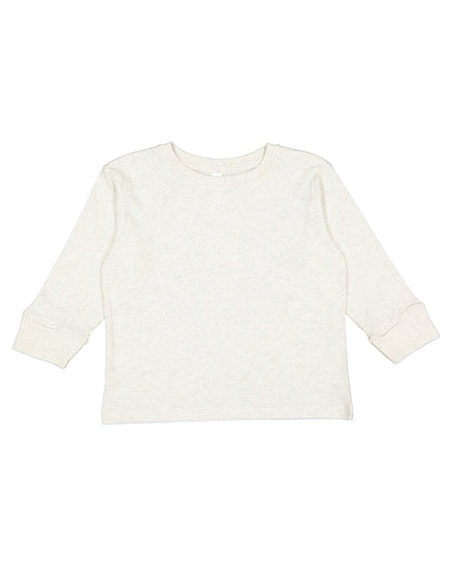 Toddler Long-Sleeve Fine Jersey T-Shirt - Natural Heather