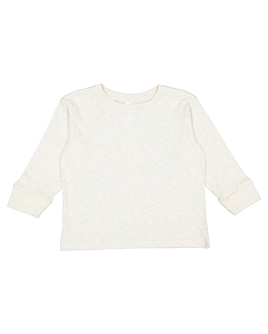 Toddler Long-Sleeve Fine Jersey T-Shirt - Natural Heather