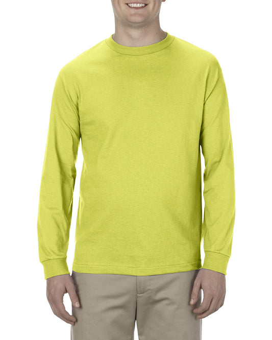 Unisex Heavyweight Cotton Long-Sleeve T-shirt - Safety Green