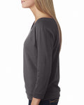 Women's French Terry 3/4-Sleeve Raglan - Dark Gray