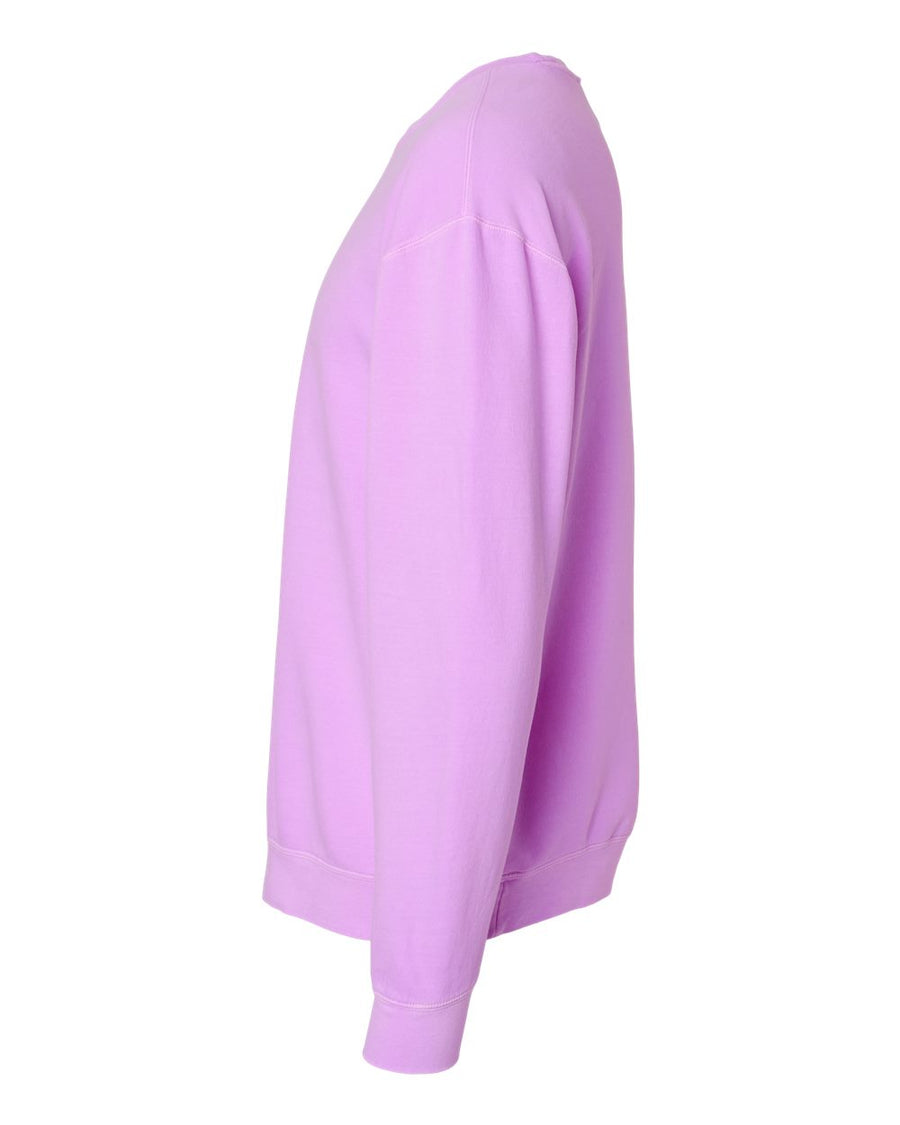 Unisex Lighweight Cotton Crewneck Sweatshirt - Neon Violet