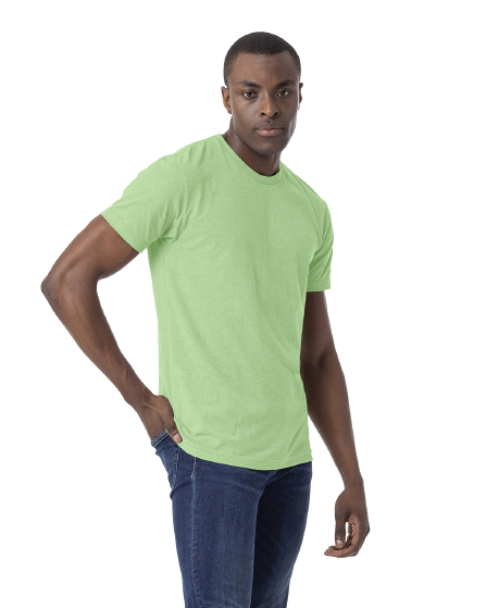 Unisex CVC Crewneck T-Shirt - Apple Green
