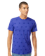 Code Five 3929 - Unisex Star Print T-Shirt - Royal Star