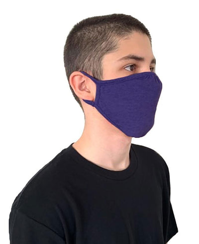48 Pack - Next Level Unisex Eco Performance Face Cover - Heather Sapphire