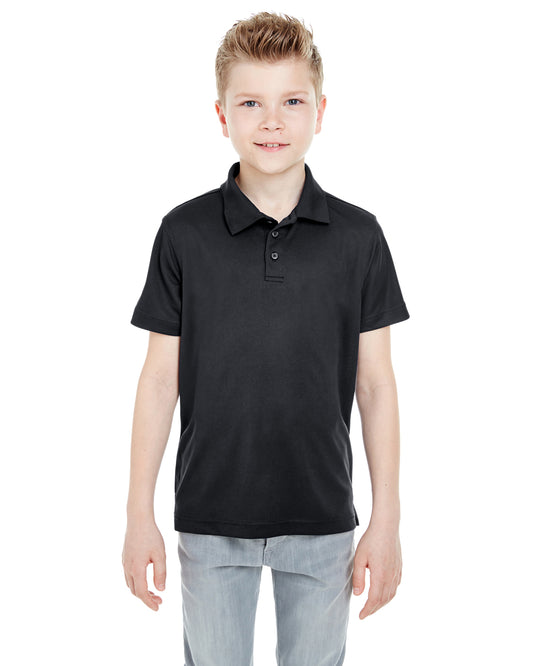Youth Cool & Dry Mesh Piqué Polo - Black