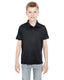 UltraClub 8210Y - Youth Cool & Dry Mesh Piqué Polo - Black