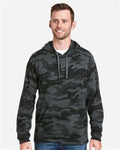 J. America 8815 Black Camo Heather — on model front