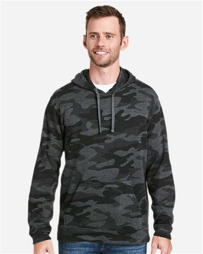 J. America 8815 Black Camo Heather — on model front