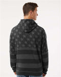J. America 8815 Black Stars & Stripes — on model back