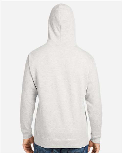 J. America 8815 Oatmeal Heather — on model back