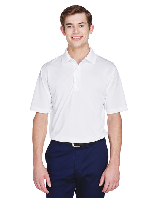 Men's Cool & Dry 8-Star Elite Performance Interlock Polo - White