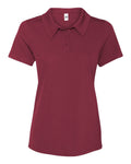 Women's Performance 3-Button Mesh Sport Shirt - Sport Maroon