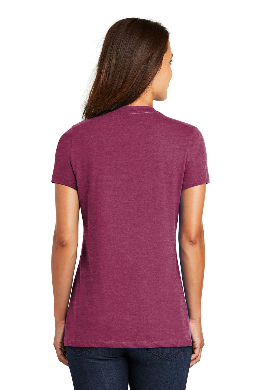 Women's Perfect Weight V-Neck Tee - Heather Loganberry