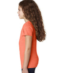 Girl's Youth Princess CVC T-Shirt - Neon Heather Orange