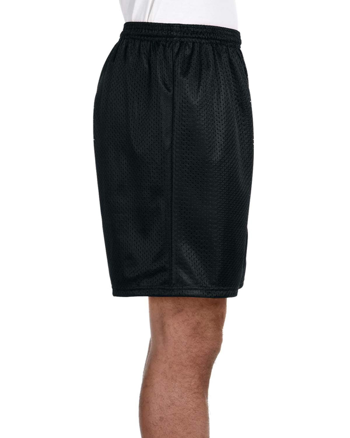 Unisex Seven Inch Inseam Mesh Short - Black