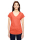 Anvil 6750VL - Women's Triblend V-Neck T-Shirt - Heather Orange