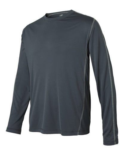 Long Sleeve Pieced Interlock T-Shirt - Slate / Gray