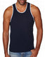 Next Level 3633 - Men's Cotton Tank - Midnight Navy / Heather Gray