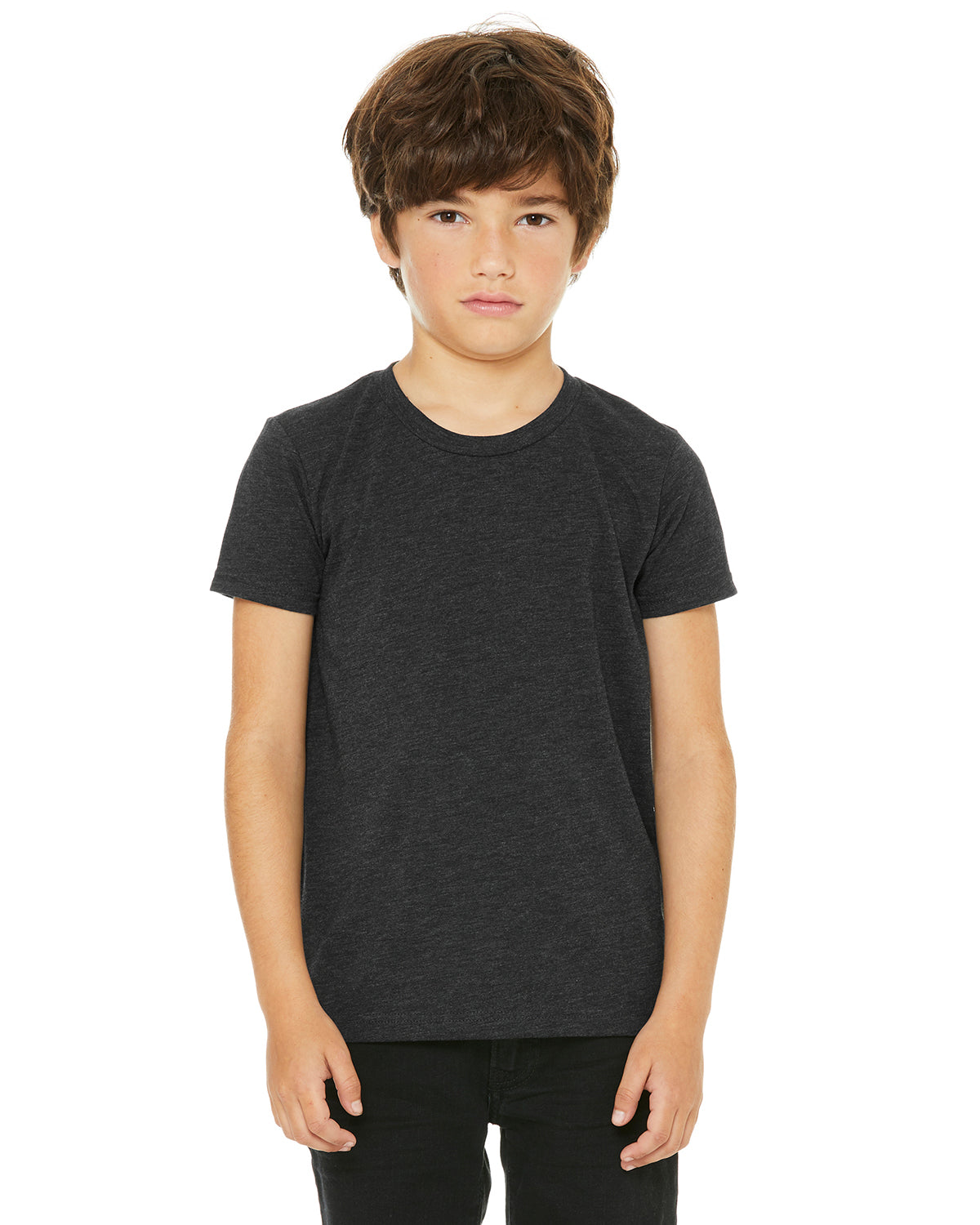 Youth Triblend Short-Sleeve T-Shirt - Charcoal Black Triblend