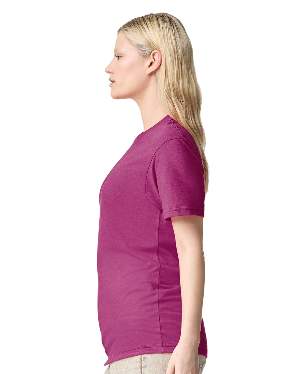 Unisex CVC T-Shirt - Heather Super Pink
