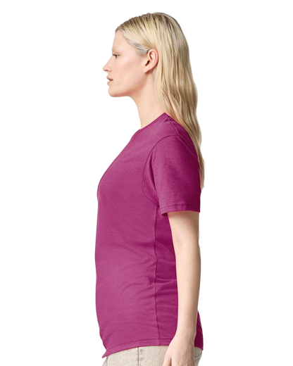 Unisex CVC T-Shirt - Heather Super Pink