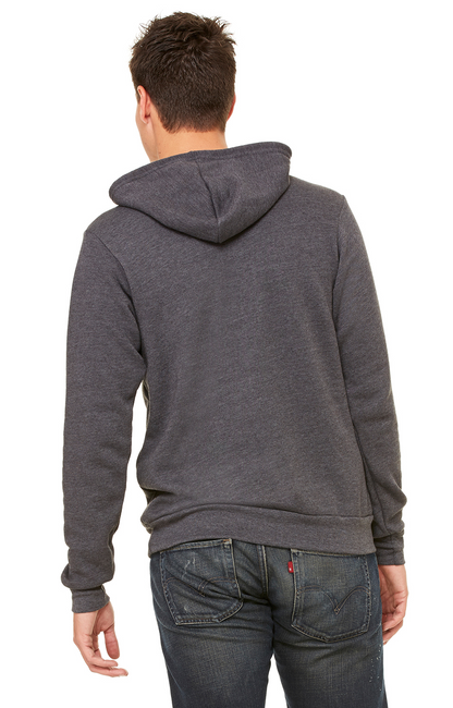 Unisex Sponge Fleece Pullover Hoodie - Heather Dark Gray