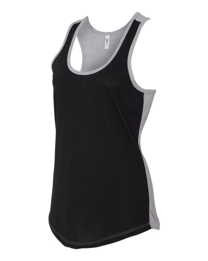 Women's Ideal Colorblock Racerback Tank - Black / Heather Gray