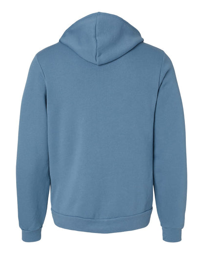 Unisex Poly-Cotton Sponge Fleece Full-Zip Hoodie - Steel Blue