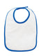 Rabbit Skins RS1004 - Infant Jersey Contrast Trim Velcro™ Bib - White / Royal