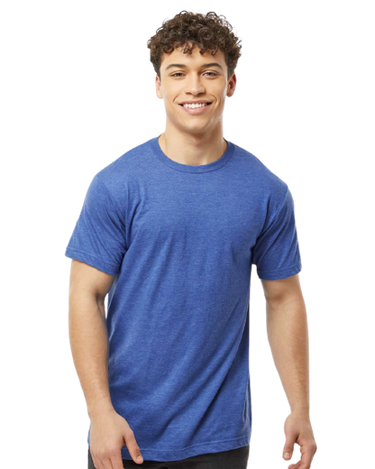 Unisex Fine Jersey Tee - Heather Royal