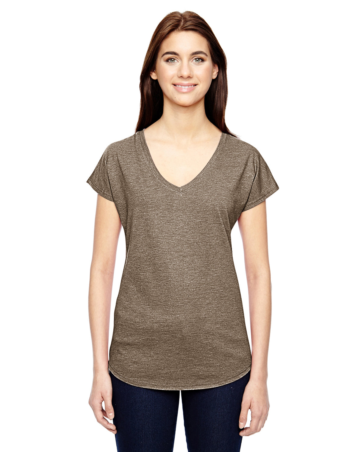 Women's Triblend V-Neck T-Shirt - Heather Slate