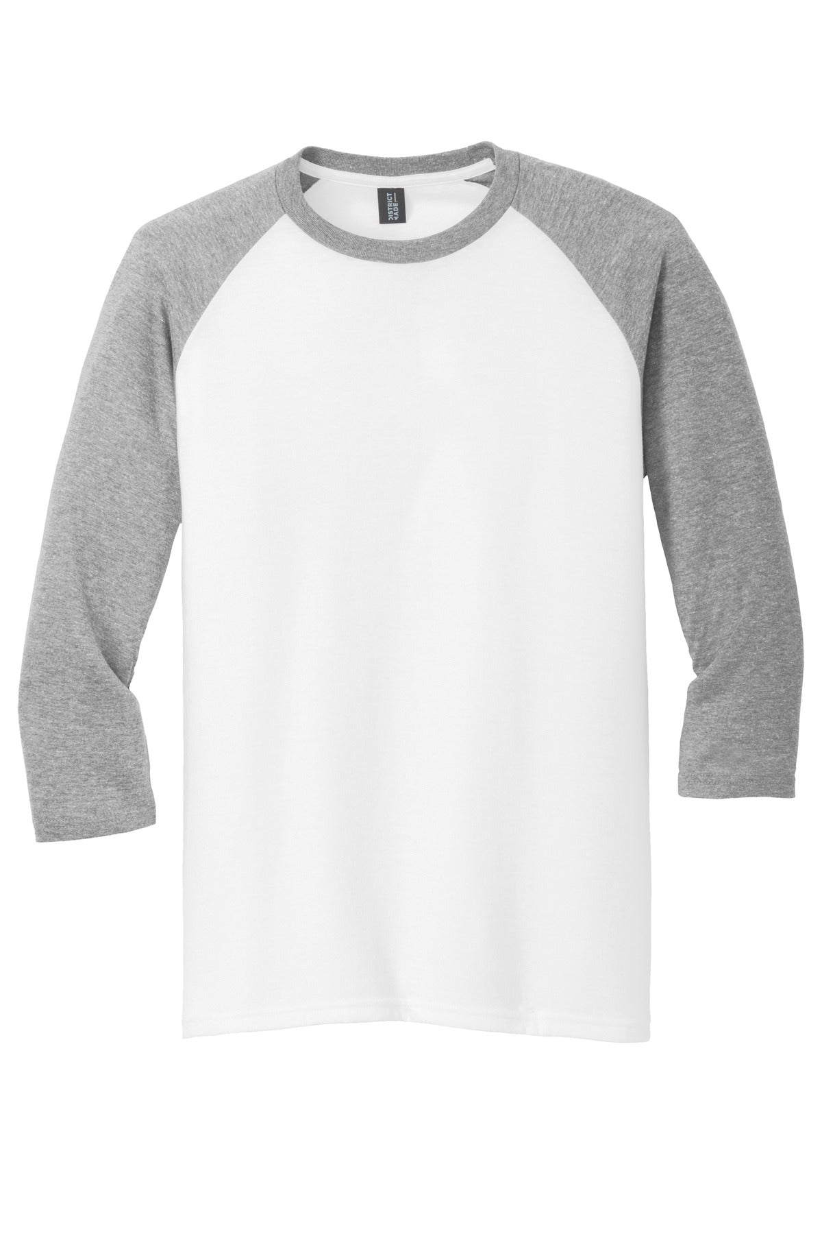 Unisex Perfect Tri 3/4-Sleeve Raglan - Gray Fr / White