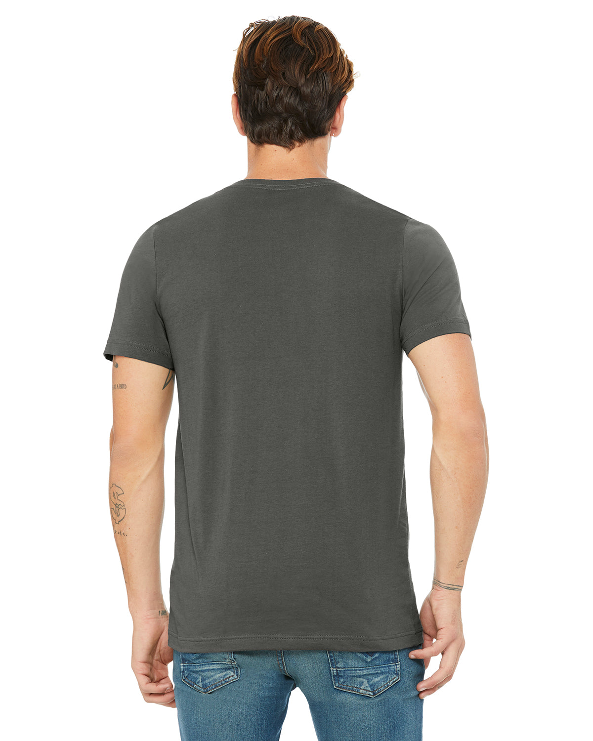 Unisex Jersey Short-Sleeve V-Neck T-Shirt - Asphalt