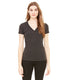 Bella + Canvas 8435 - Women's Triblend Short-Sleeve Deep V-Neck T-Shirt - Charcoal Triblend