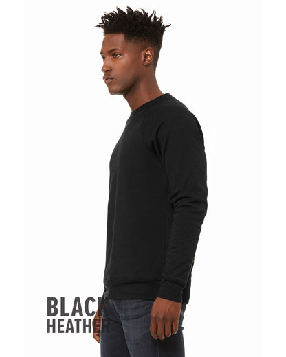 Unisex Sponge Fleece Raglan Sweatshirt - Heather Black