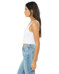Women's Poly-Cotton Crop Tank - White