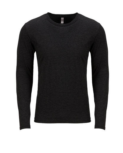 Men's Triblend Long-Sleeve Crew - Vintage Black