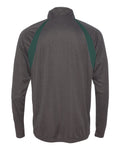 Quarter-Zip Lightweight Raglan Pullover - Dark Gray Heather / Sport Fr