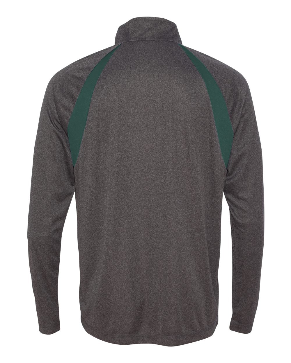 Quarter-Zip Lightweight Raglan Pullover - Dark Gray Heather / Sport Fr