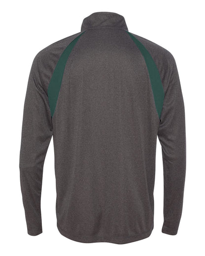 Quarter-Zip Lightweight Raglan Pullover - Dark Gray Heather / Sport Fr