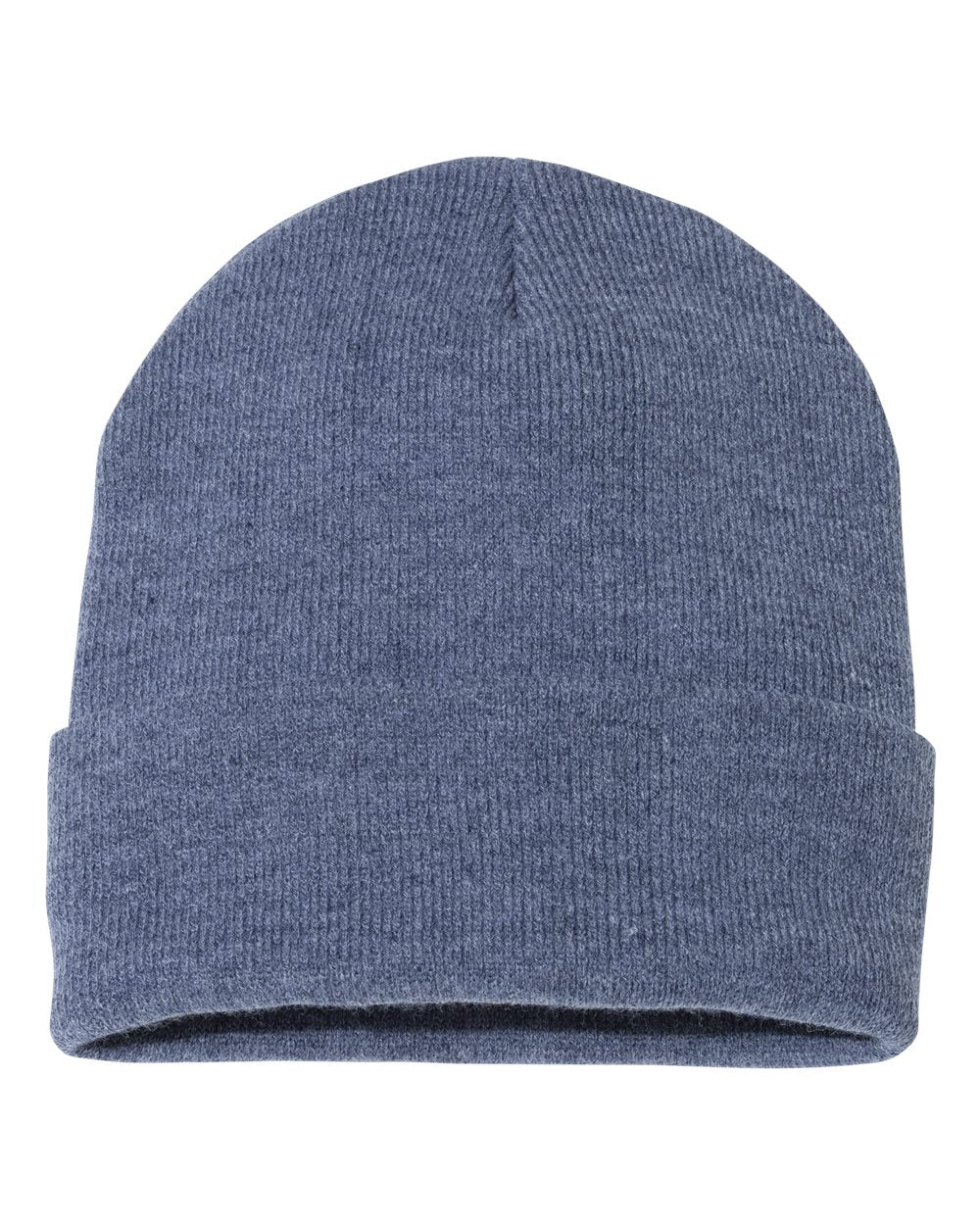 12" Solid Knit Beanie - Heather Navy
