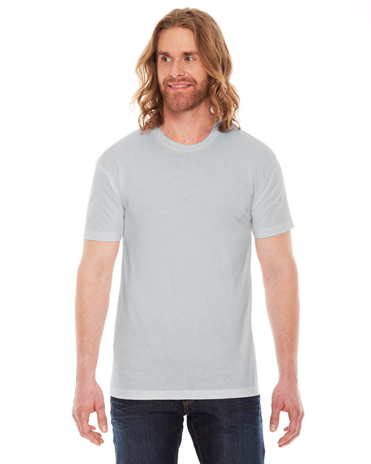 Unisex Poly-Cotton Short-Sleeve Crewneck - New Silver
