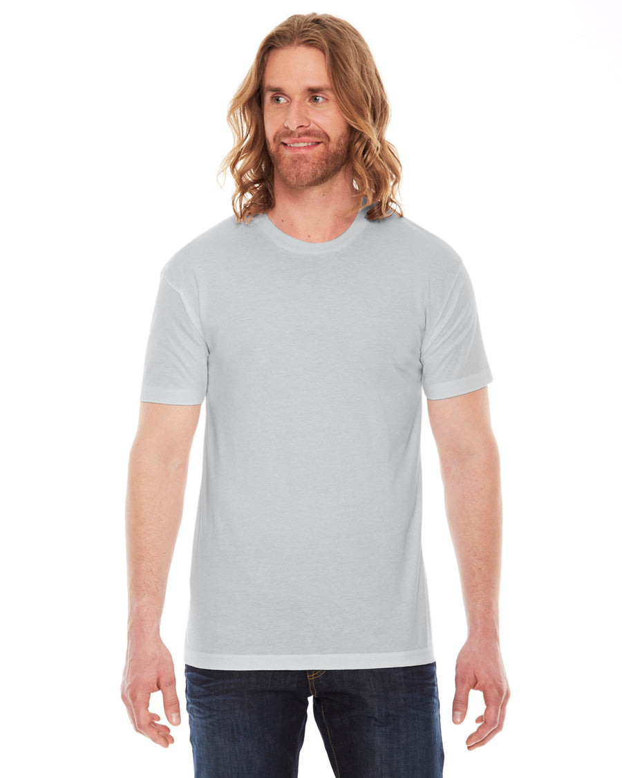Unisex Poly-Cotton Short-Sleeve Crewneck - New Silver