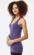 Women's Slim Fit Poly-Rich Racerback Tank - Heather Purple