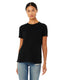 Bella + Canvas 6413 - Women's Triblend Relaxed Jersey Short-Sleeve T-Shirt - Solid Black Triblend