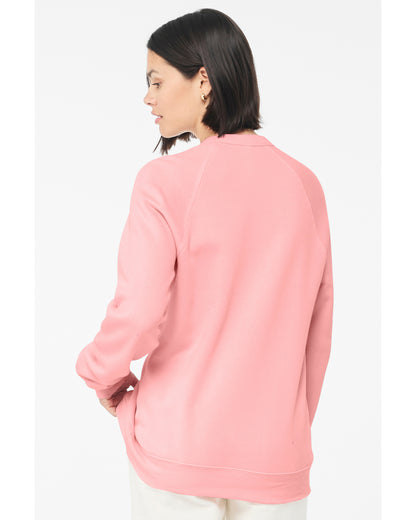 Unisex Sponge Fleece Raglan Sweatshirt - Pink