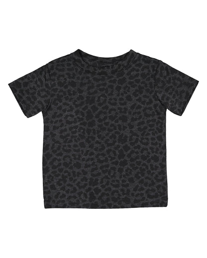 Infant Fine Jersey T-Shirt - Black Leopard