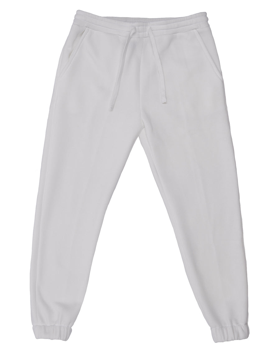 Fleece Joggers - White
