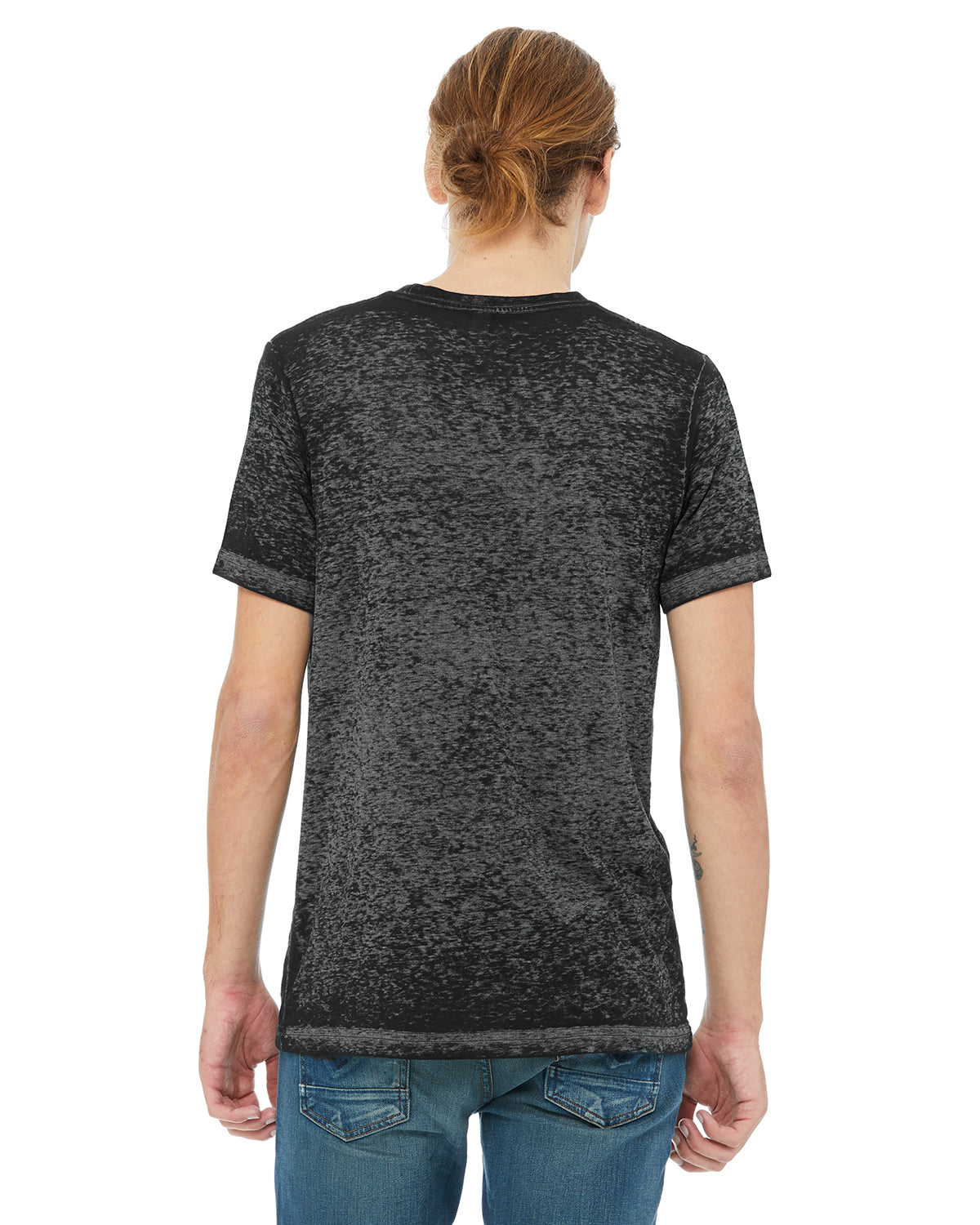 Unisex Poly-Cotton Short-Sleeve T-Shirt - Black Acid Wash