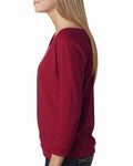 Women's French Terry 3/4-Sleeve Raglan - Cardinal